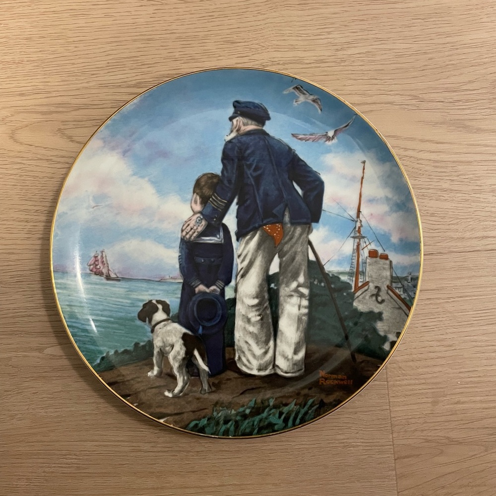 Norman Rockwell Decorative Plate- Looking Out to Sea
